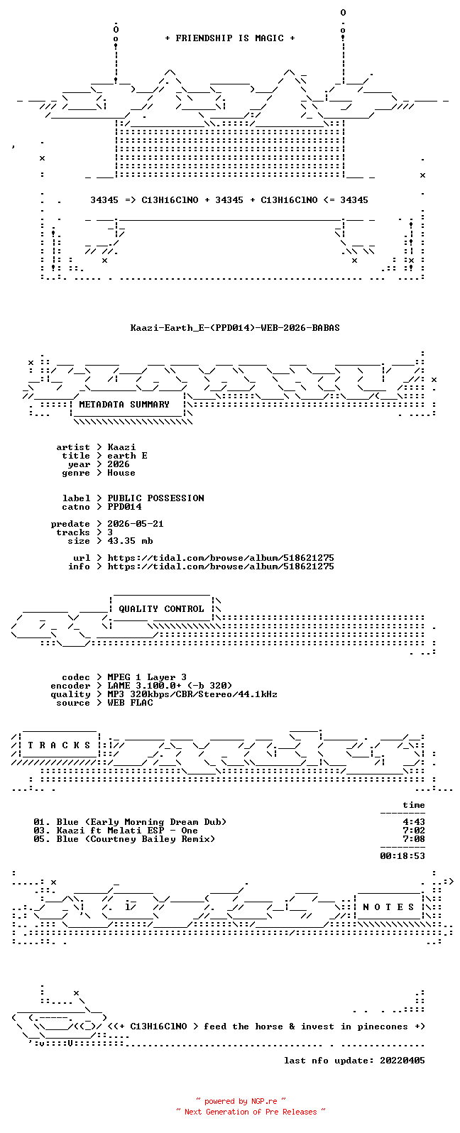 NFO for the release Kaazi-Earth_E-(PPD014)-WEB-2026-BABAS by BABAS