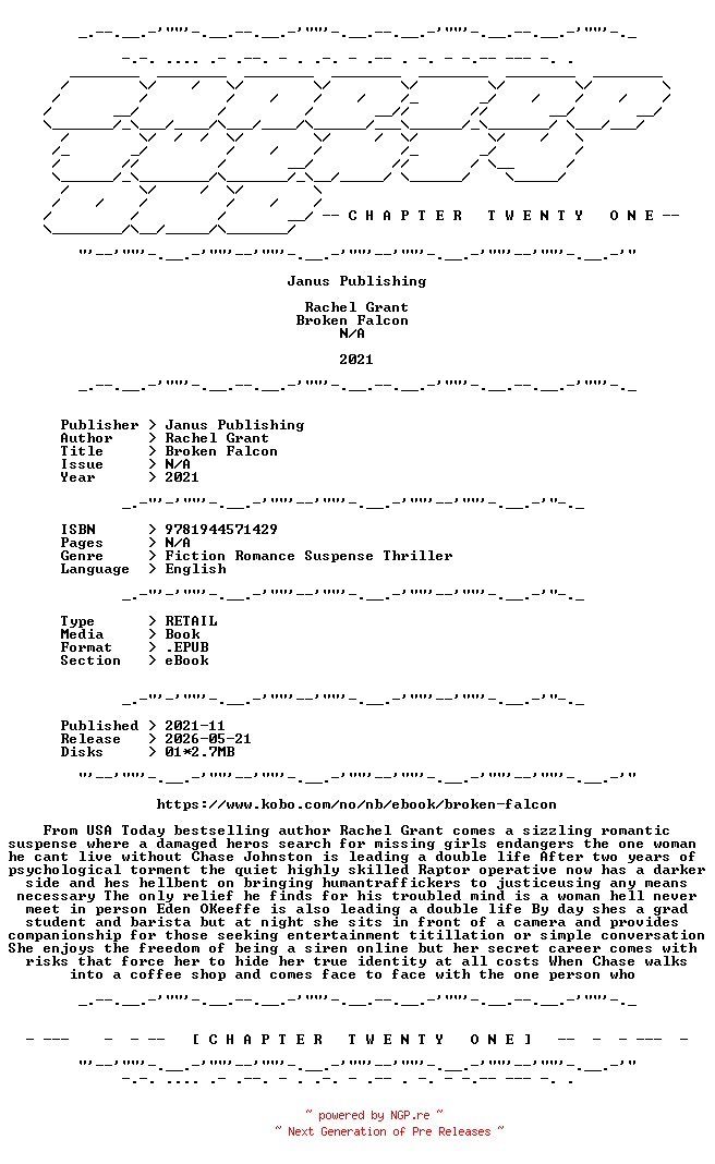 NFO for the release Rachel.Grant.-.Broken.Falcon.2021.RETAIL.EPUB.eBook-CTO by CTO