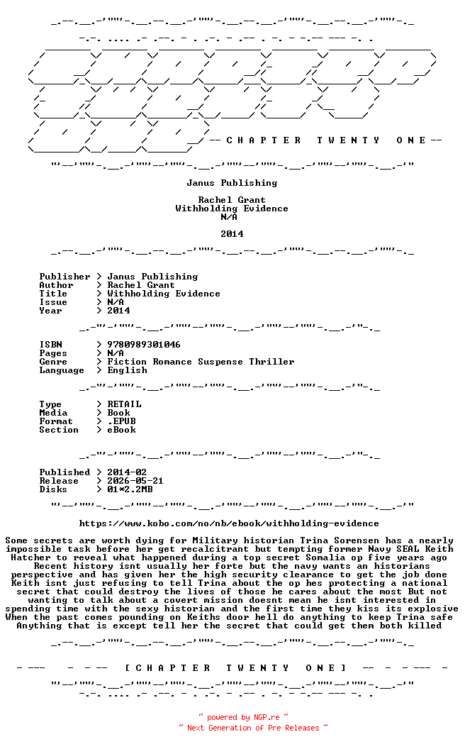 NFO for the release Rachel.Grant.-.Withholding.Evidence.2014.RETAIL.EPUB.eBook-CTO by CTO