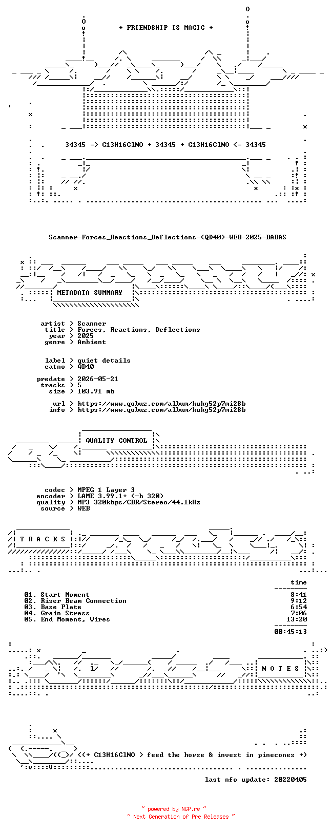 NFO for the release Scanner-Forces_Reactions_Deflections-(QD40)-WEB-2025-BABAS by BABAS