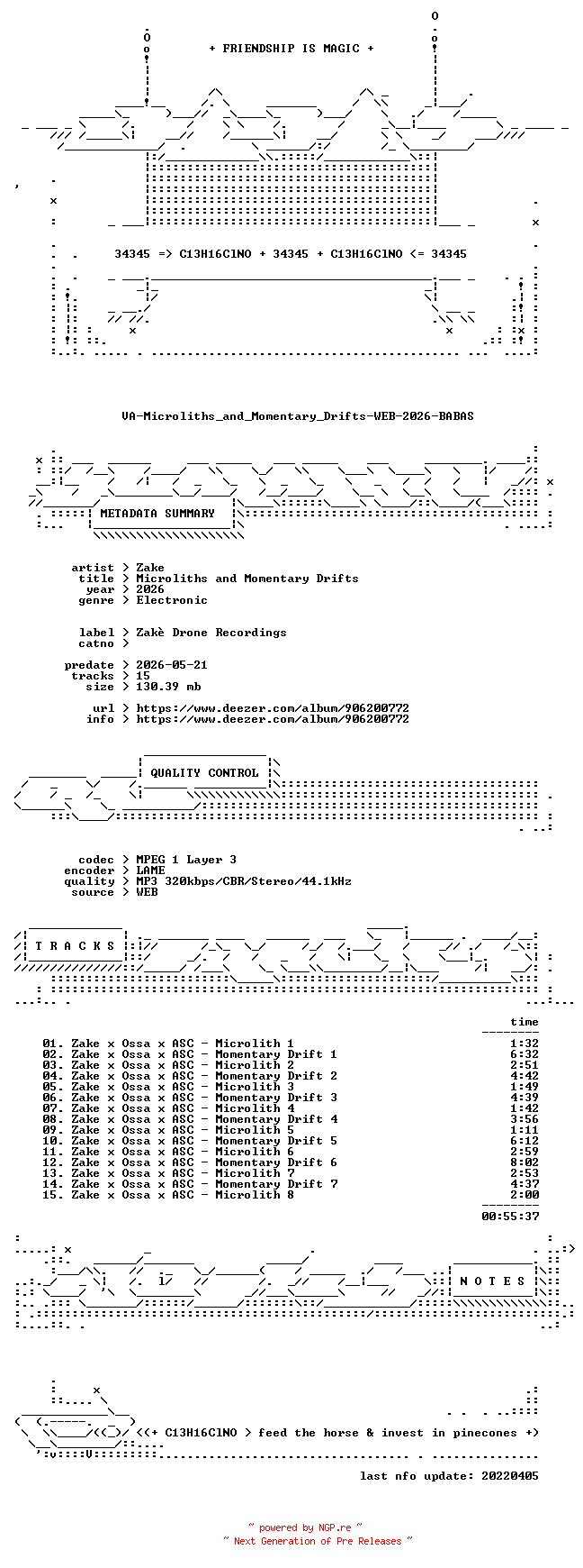 NFO for the release VA-Microliths_and_Momentary_Drifts-WEB-2026-BABAS by BABAS