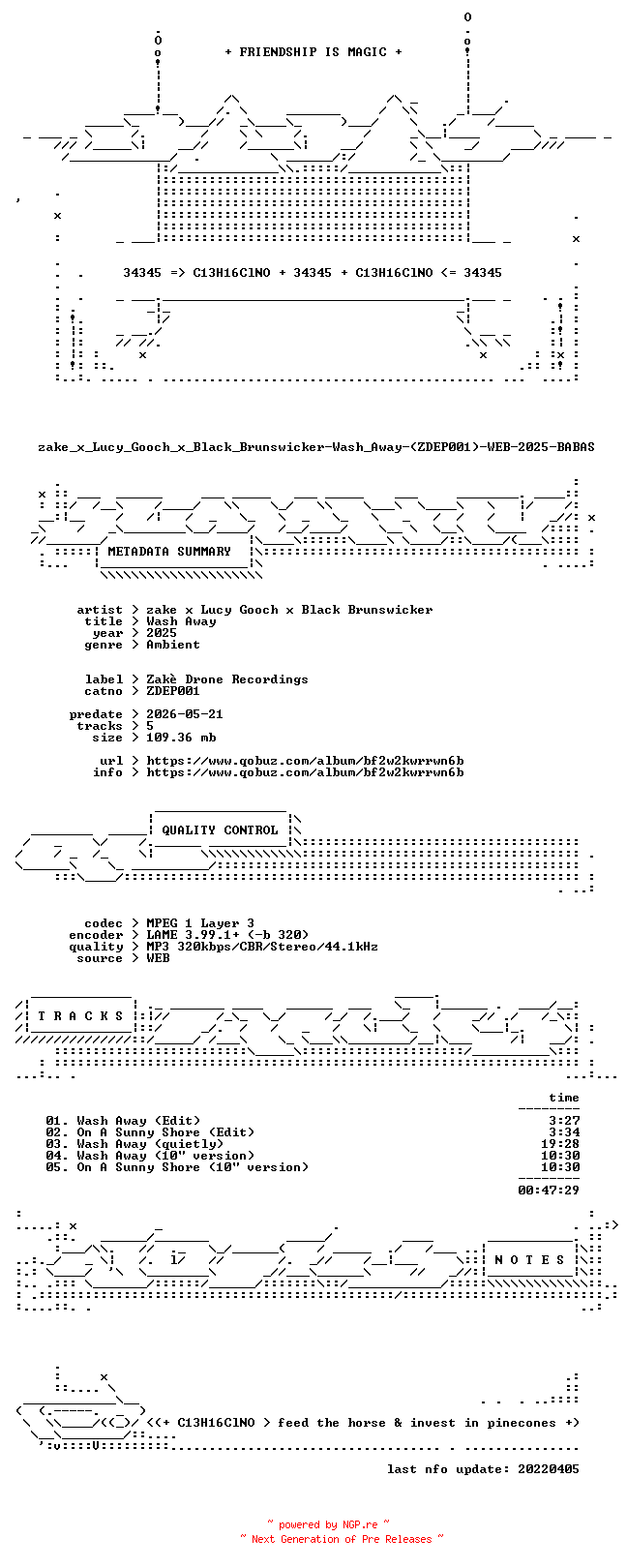 NFO for the release zake_x_Lucy_Gooch_x_Black_Brunswicker-Wash_Away-(ZDEP001)-WEB-2025-BABAS by BABAS