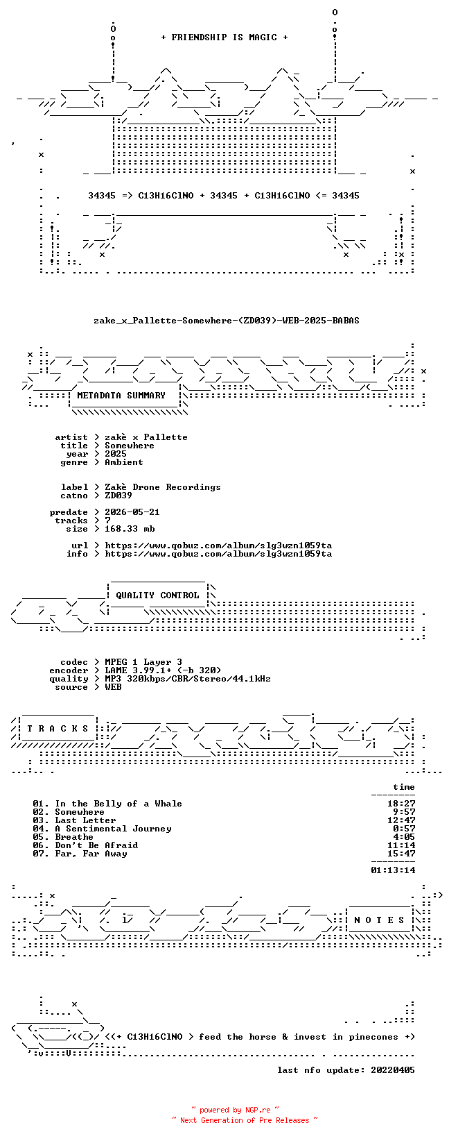 NFO for the release zake_x_Pallette-Somewhere-(ZD039)-WEB-2025-BABAS by BABAS