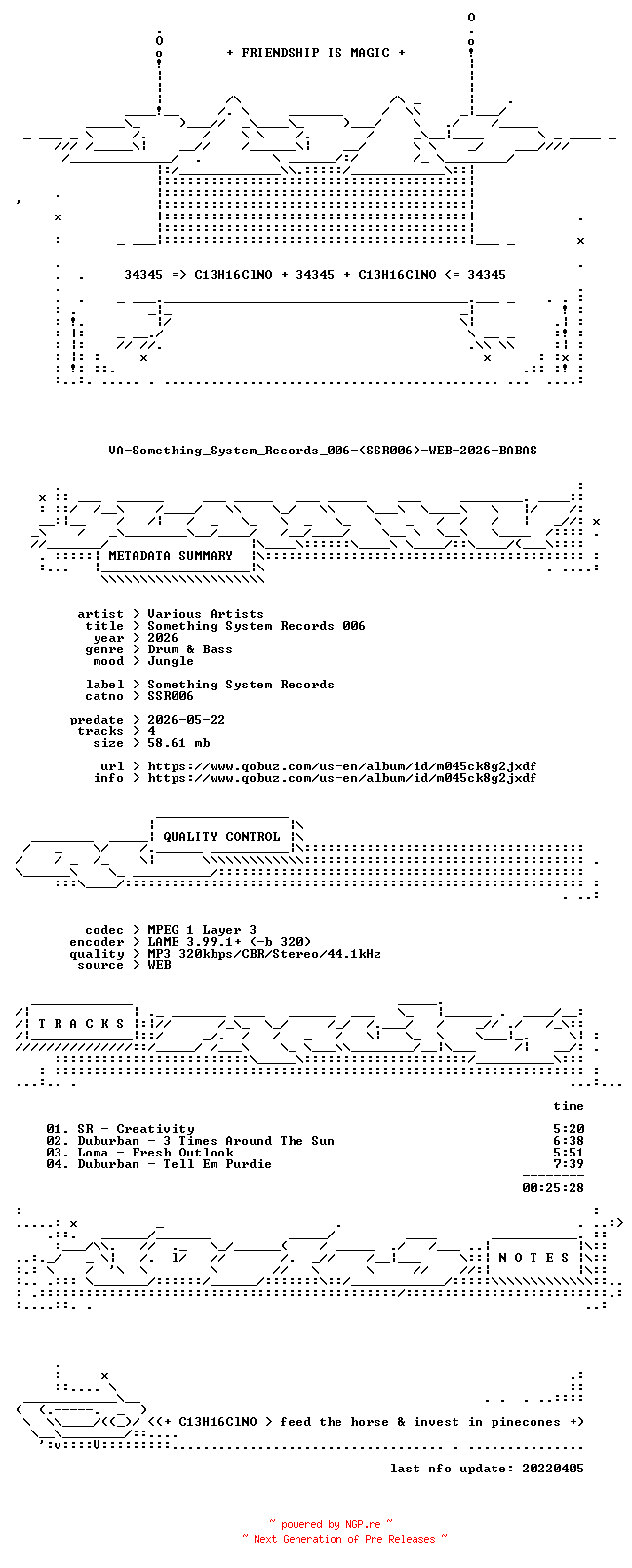 NFO for the release VA-Something_System_Records_006-(SSR006)-WEB-2026-BABAS by BABAS