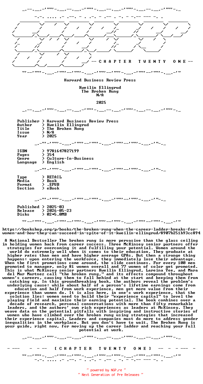 NFO for the release Kweilin.Ellingrud.-.The.Broken.Rung.2025.RETAIL.EPUB.eBook-CTO by CTO