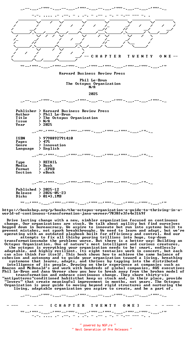 NFO for the release Phil.Le-Brun.-.The.Octopus.Organization.2025.RETAIL.EPUB.eBook-CTO by CTO