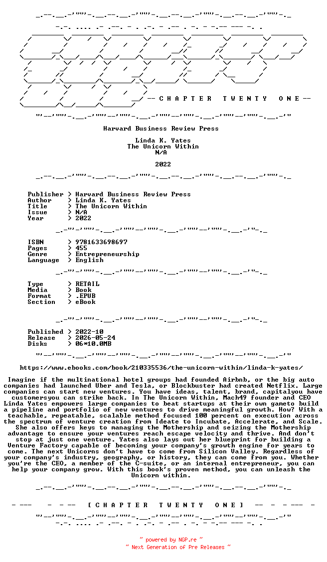 NFO for the release Linda.K.Yates.-.The.Unicorn.Within.2022.RETAIL.EPUB.eBook-CTO by CTO