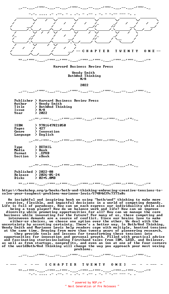 NFO for the release Wendy.Smith.-.Both.And.Thinking.2022.RETAIL.EPUB.eBook-CTO by CTO