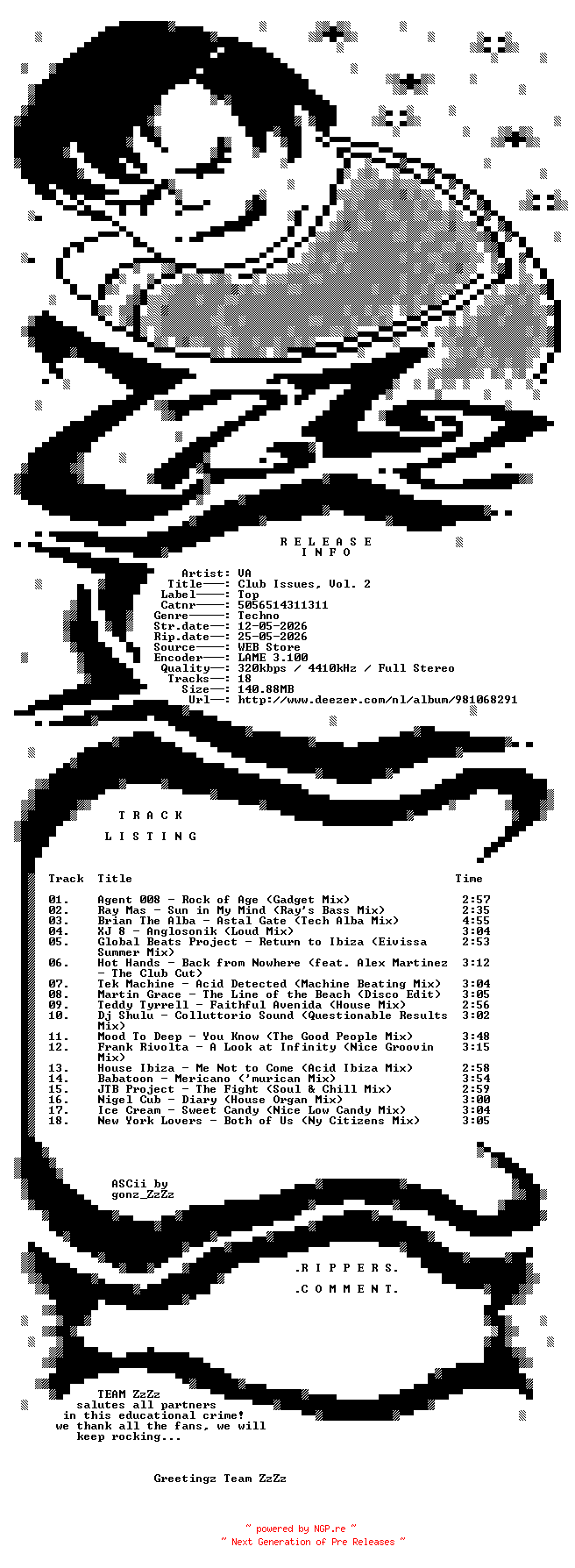 NFO for the release VA_-_Club_Issues_Vol_2-(5056514311311)-WEB-2026-ZzZz by ZzZz