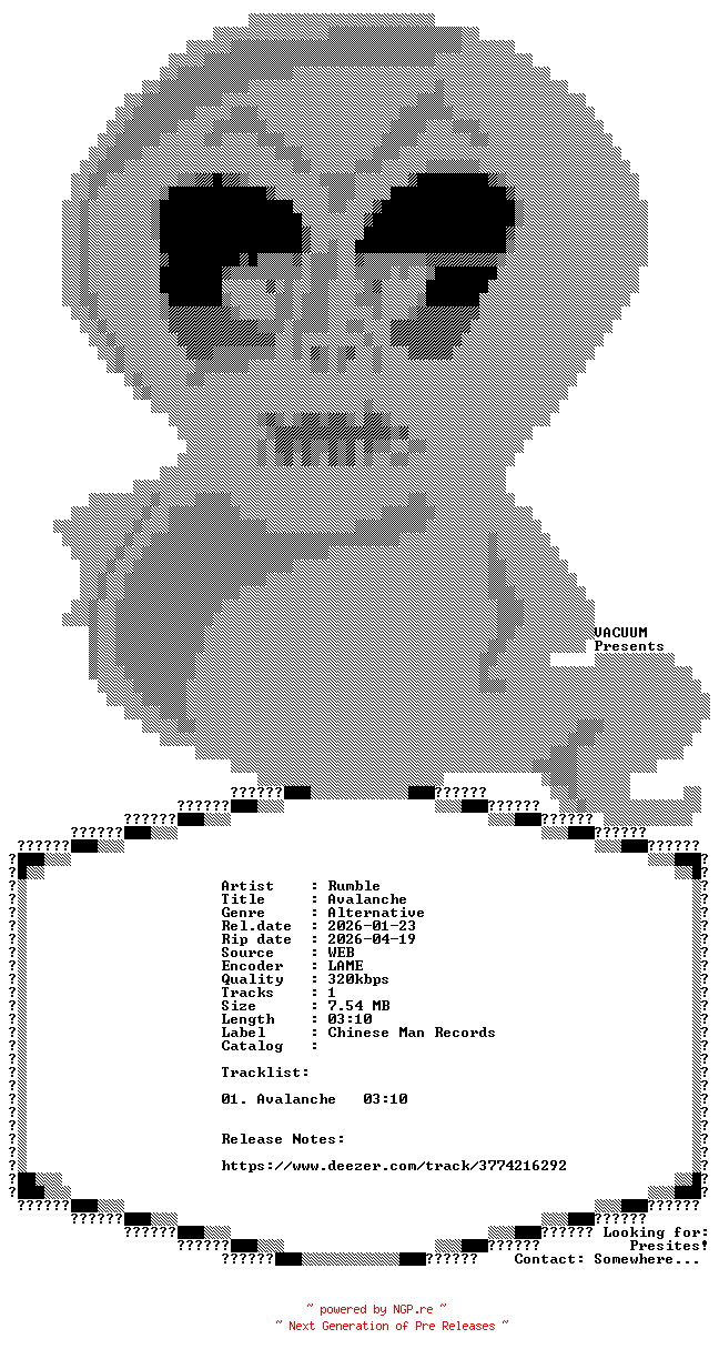 NFO for the release Rumble-Avalanche-SINGLE-WEB-2026-VCM by VCM