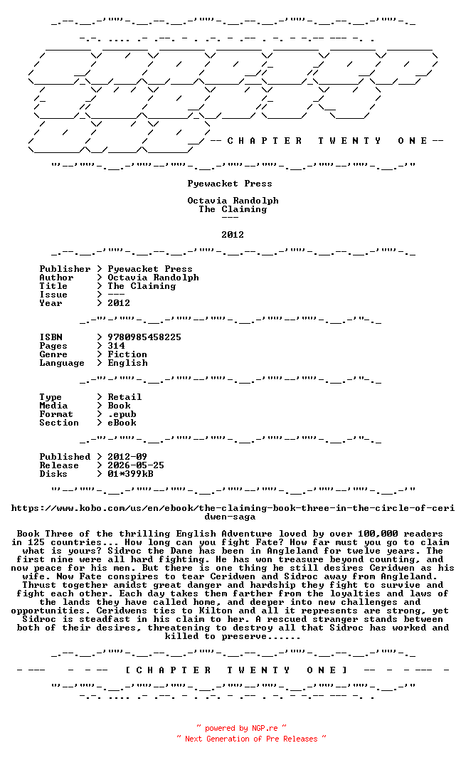 NFO for the release Octavia.Randolph.-.The.Claiming.2012.RETAIL.EPUB.eBook-CTO by CTO