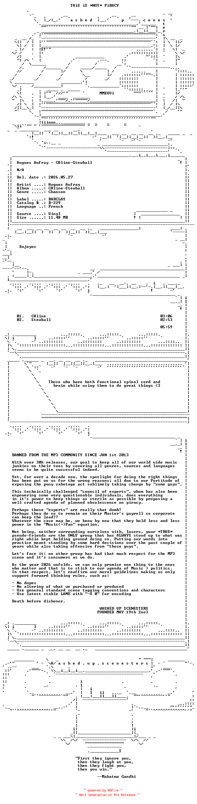 NFO for the release Hugues_Aufray--Celine-Stewball-VLS-FR-1966-WUS by WUS