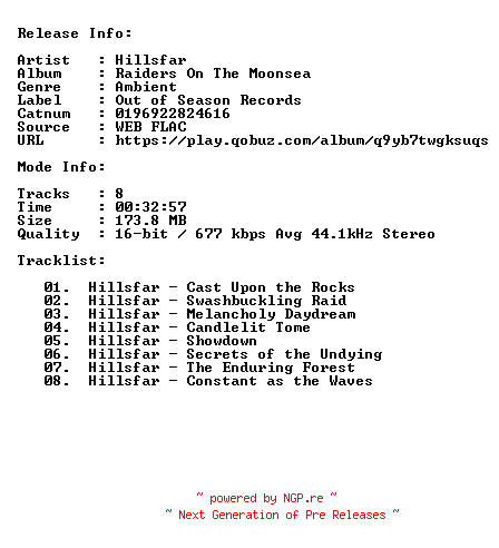 NFO for the release Hillsfar-Raiders_On_The_Moonsea-16BIT-44KHZ-WEB-FLAC-2021-CBR by CBR