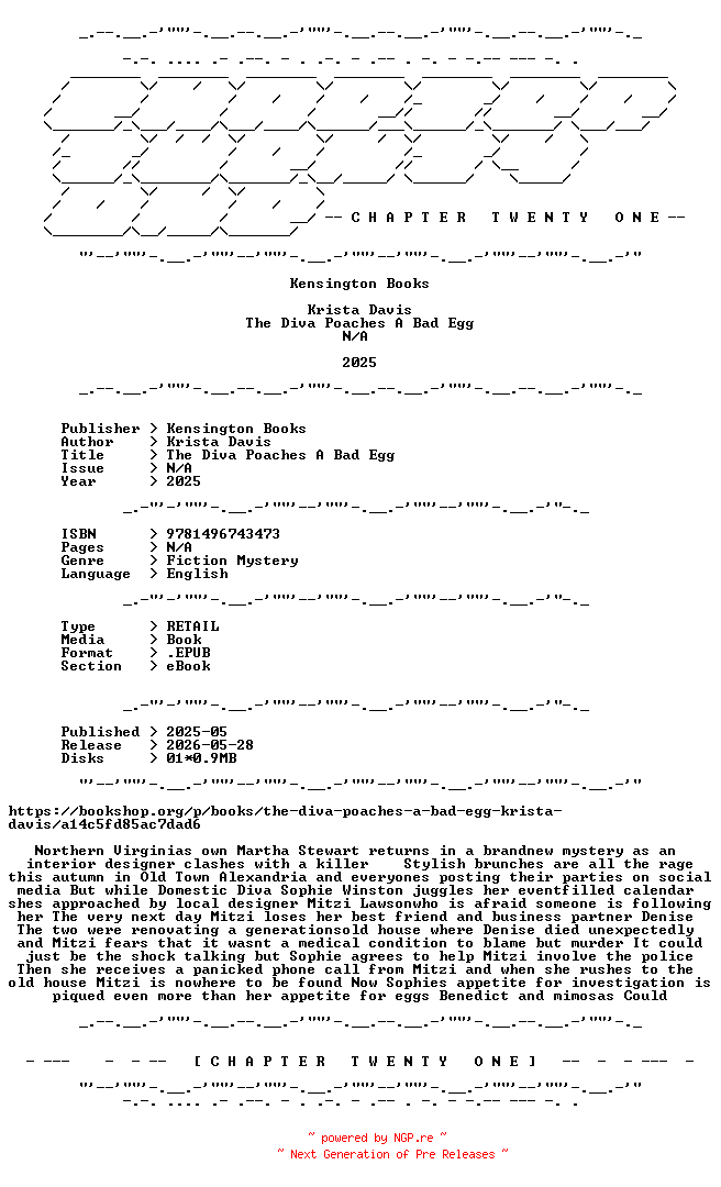 NFO for the release Krista.Davis.-.The.Diva.Poaches.A.Bad.Egg.2025.RETAIL.EPUB.eBook-CTO by CTO
