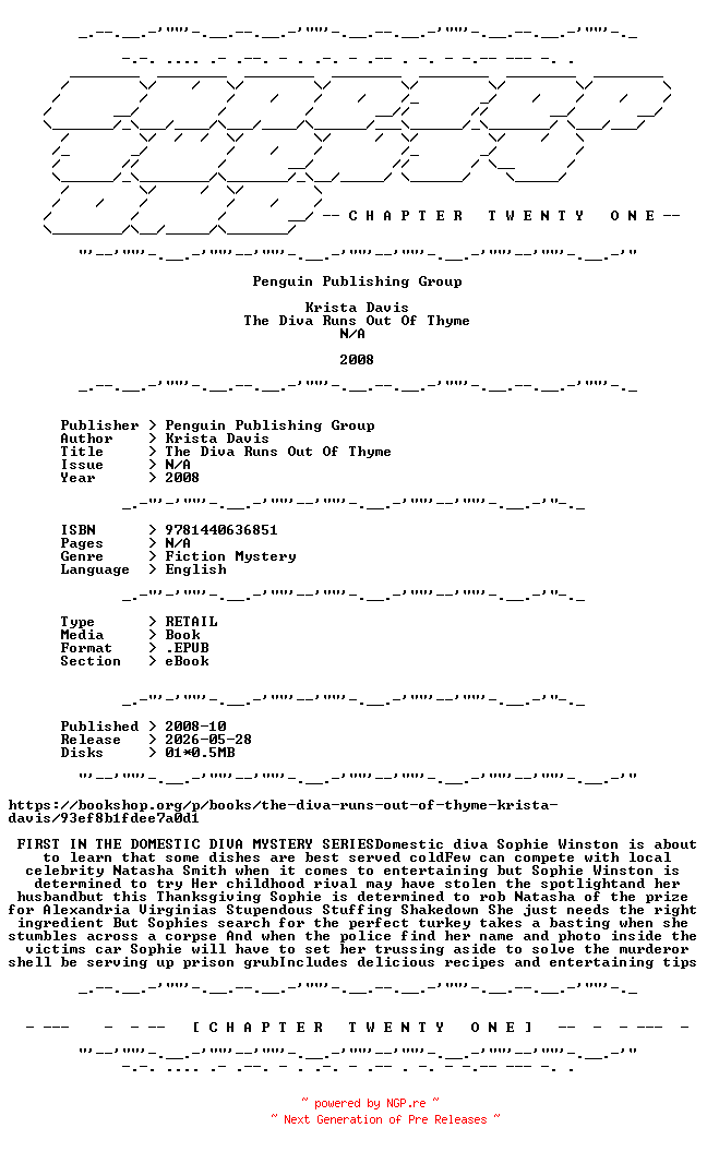 NFO for the release Krista.Davis.-.The.Diva.Runs.Out.Of.Thyme.2008.RETAIL.EPUB.eBook-CTO by CTO