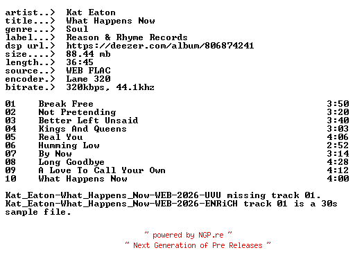 NFO for the release Kat_Eaton-What_Happens_Now-PROPER-WEB-2026-HereKittyKitty by HereKittyKitty
