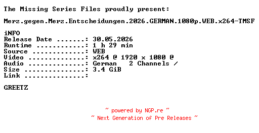 NFO for the release Merz.gegen.Merz.Entscheidungen.2026.GERMAN.1080p.WEB.x264-TMSF by TMSF