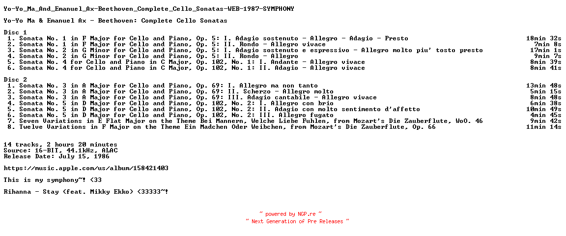 NFO for the release Yo-Yo_Ma_And_Emanuel_Ax-Beethoven_Complete_Cello_Sonatas-WEB-1987-SYMPHONY by SYMPHONY