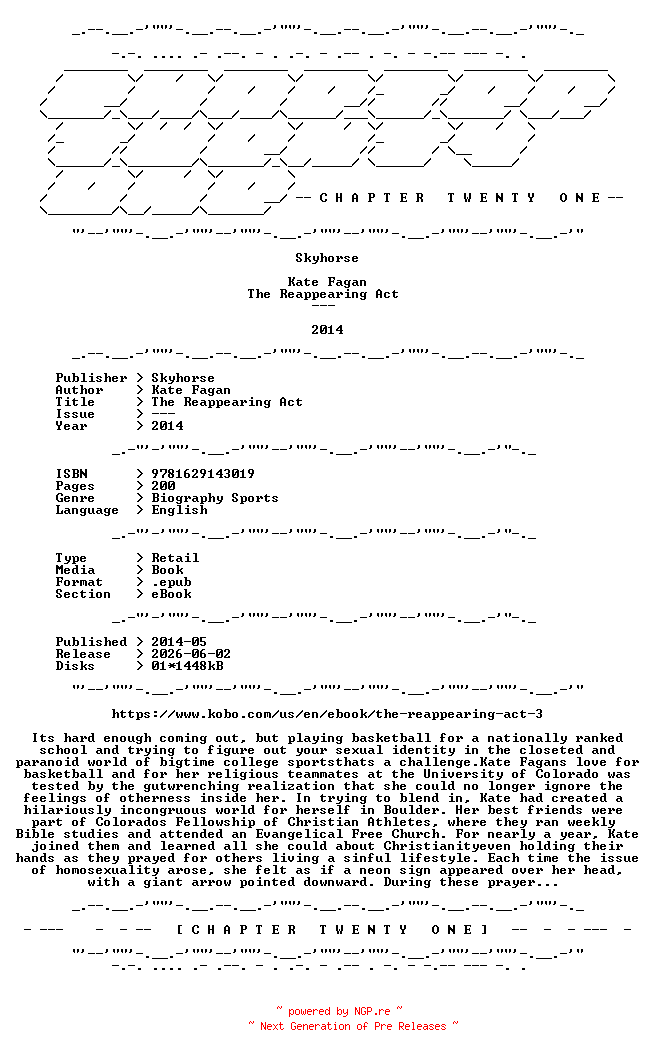 NFO for the release Kate.Fagan.-.The.Reappearing.Act.2014.RETAIL.EPUB.eBook-CTO by CTO