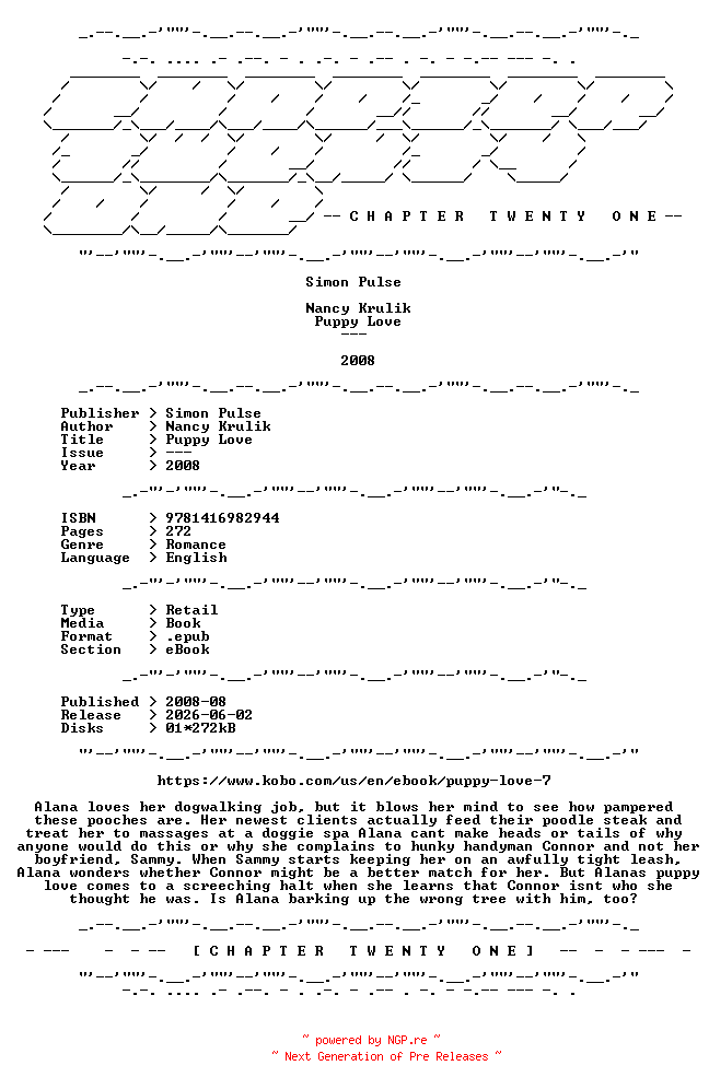 NFO for the release Nancy.Krulik.-.Puppy.Love.2008.RETAIL.EPUB.eBook-CTO by CTO
