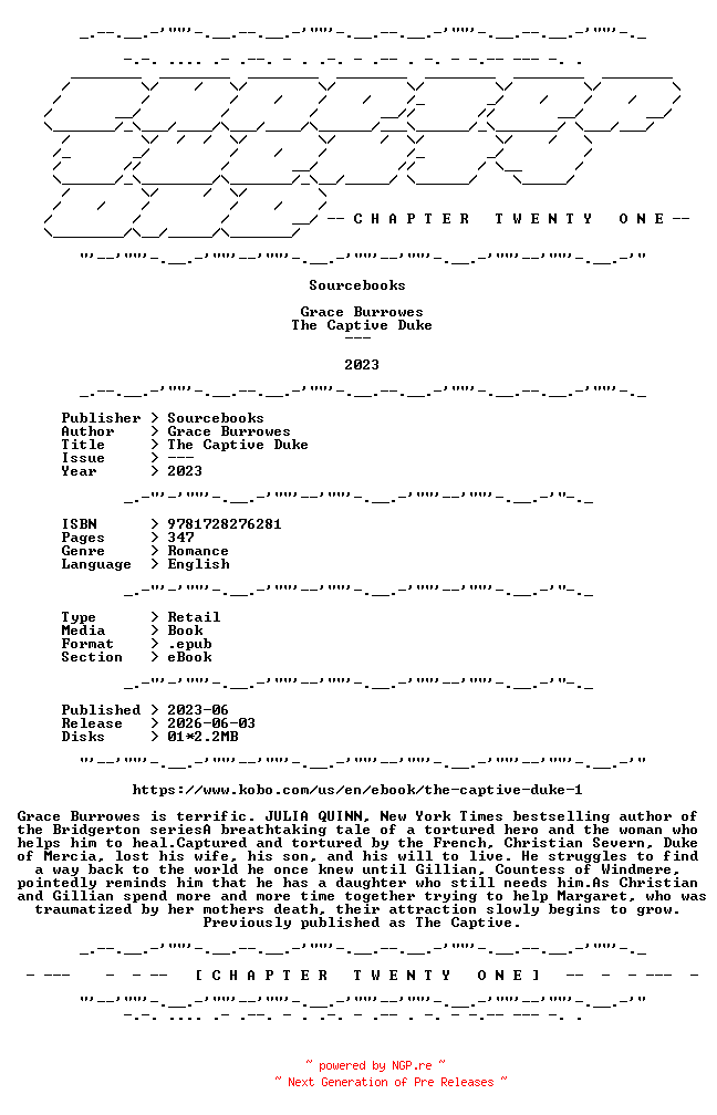 NFO for the release Grace.Burrowes.-.The.Captive.Duke.2023.RETAIL.EPUB.eBook-CTO by CTO
