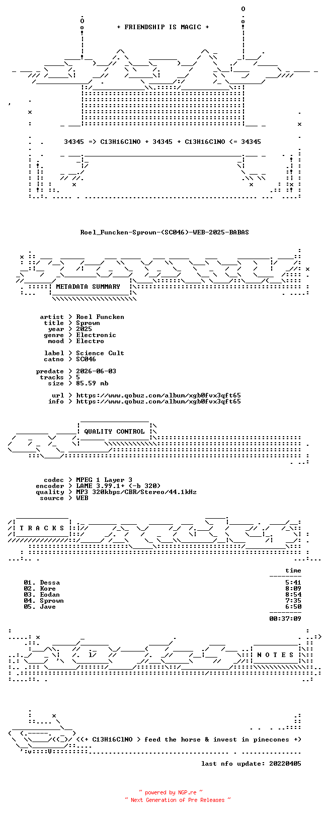 NFO for the release Roel_Funcken-Sprown-(SC046)-WEB-2025-BABAS by BABAS
