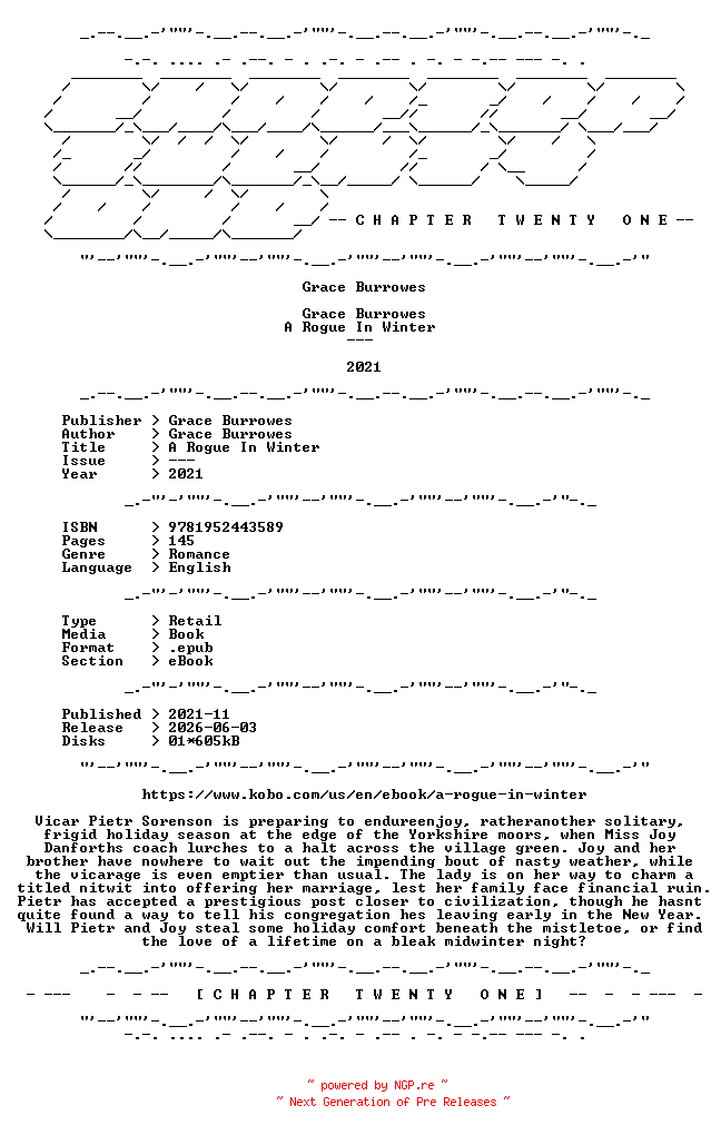 NFO for the release Grace.Burrowes.-.A.Rogue.In.Winter.2021.RETAIL.EPUB.eBook-CTO by CTO