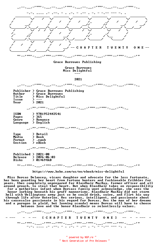 NFO for the release Grace.Burrowes.-.Miss.Delightful.2021.RETAIL.EPUB.eBook-CTO by CTO