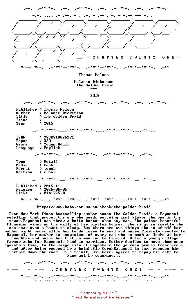 NFO for the release Melanie.Dickerson.-.The.Golden.Braid.2015.RETAIL.EPUB.eBook-CTO by CTO