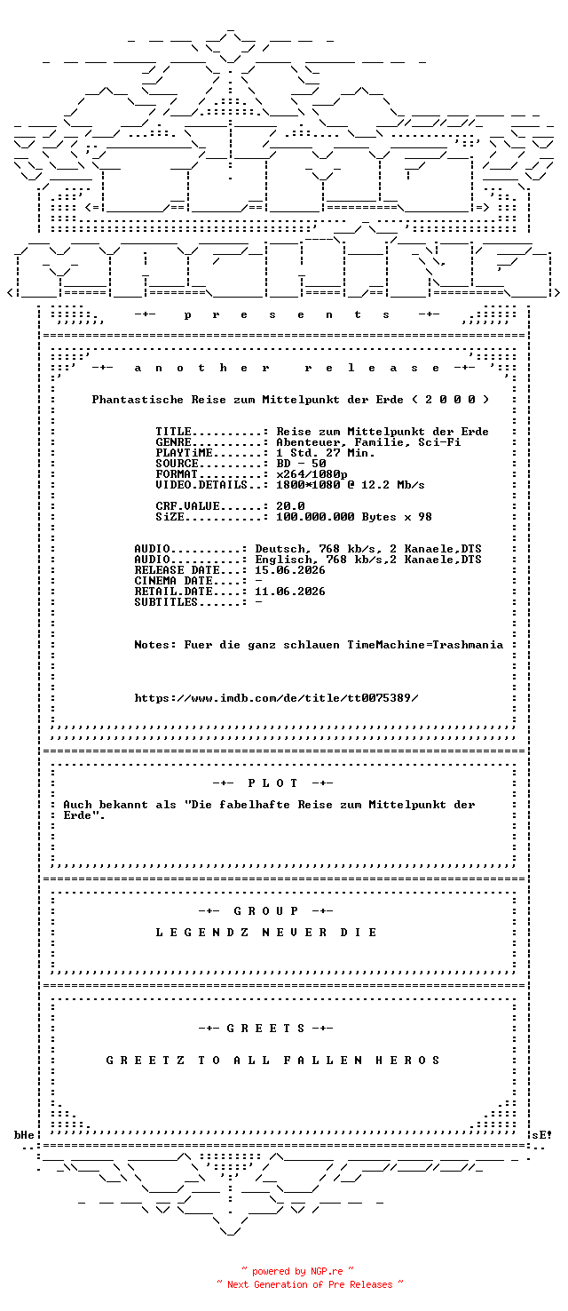 NFO for the release Phantastische.Reise.zum.Mittelpunkt.der.Erde.1973.German.DL.1080p.BluRay.x264-TM by TM