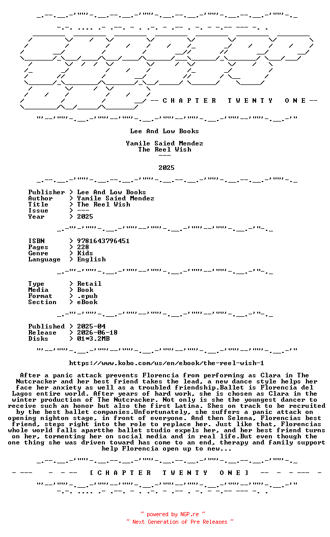 NFO for the release Yamile.Saied.Mendez.-.The.Reel.Wish.2025.RETAIL.EPUB.eBook-CTO by CTO