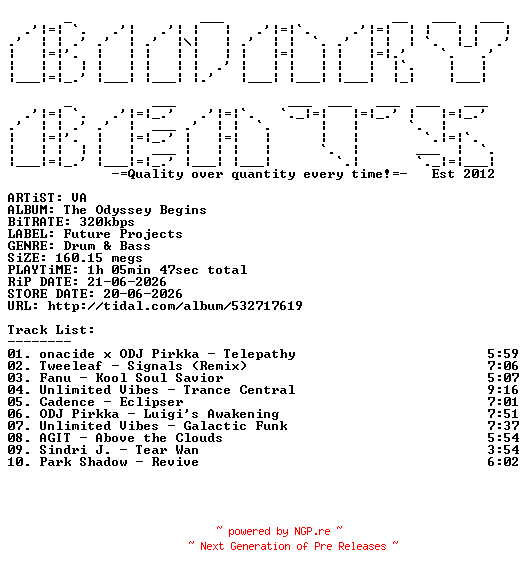 NFO for the release VA-The_Odyssey_Begins-(FPCD01A)-WEB-2026-BB by BB