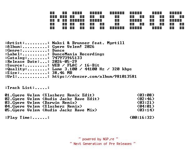 NFO for the release Naksi_and_Brunner_feat._Myrtill-Gyere_Velem_2026-WEB-HU-2026-MARiBOR by MARiBOR