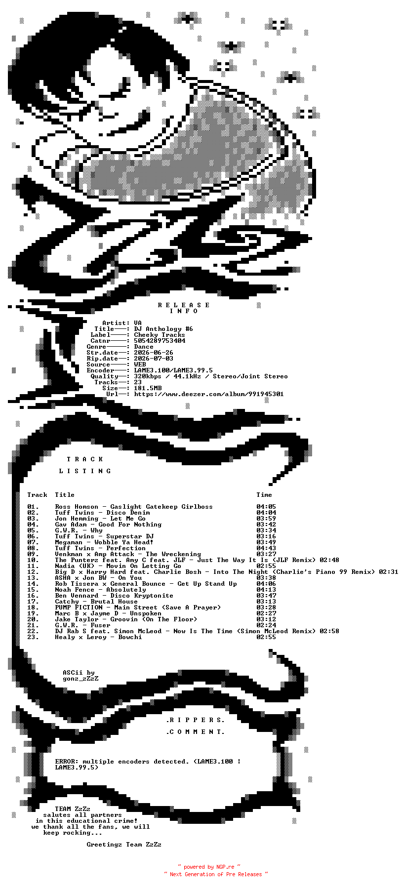 NFO for the release VA_-_DJ_Anthology_6-(5054289753404)-WEB-2026-ZzZz_iNT by ZzZz_iNT