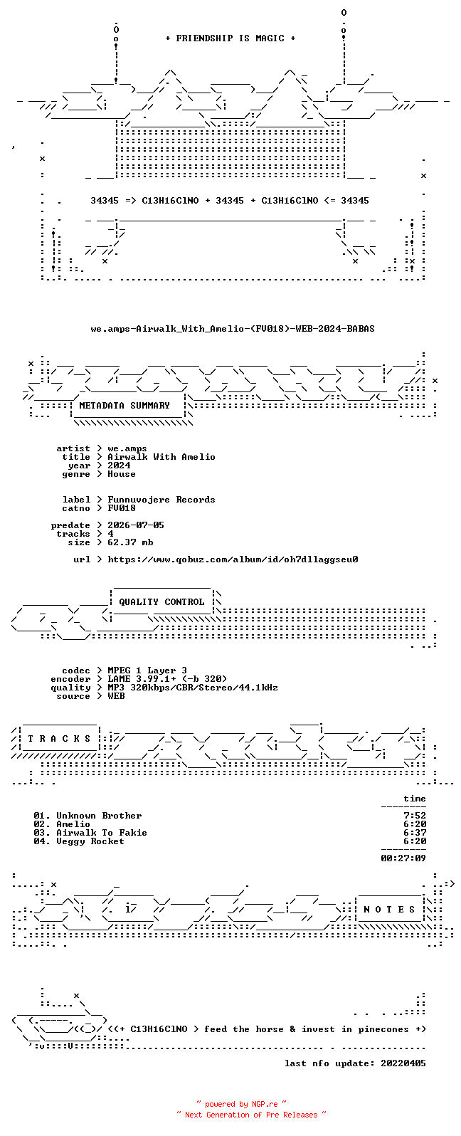 NFO for the release we.amps-Airwalk_With_Amelio-(FV018)-WEB-2024-BABAS by BABAS