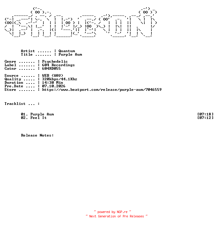 NFO for the release Quantum-Purple_Aum-(604RD055)-WEB-2026-FALCON by FALCON