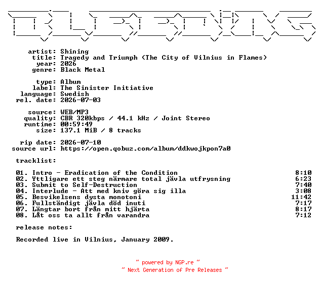 NFO for the release Shining-Tragedy_and_Triumph_(The_City_of_Vilnius_in_Flames)-SE-WEB-2026-BLEEDiNG by BLEEDiNG