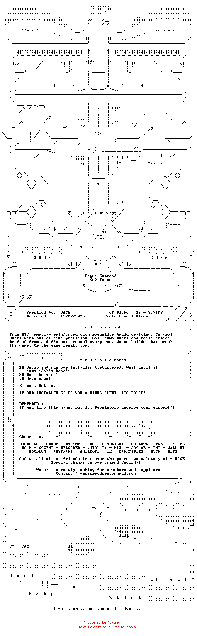 NFO for the release Rogue_Command-VACE by VACE