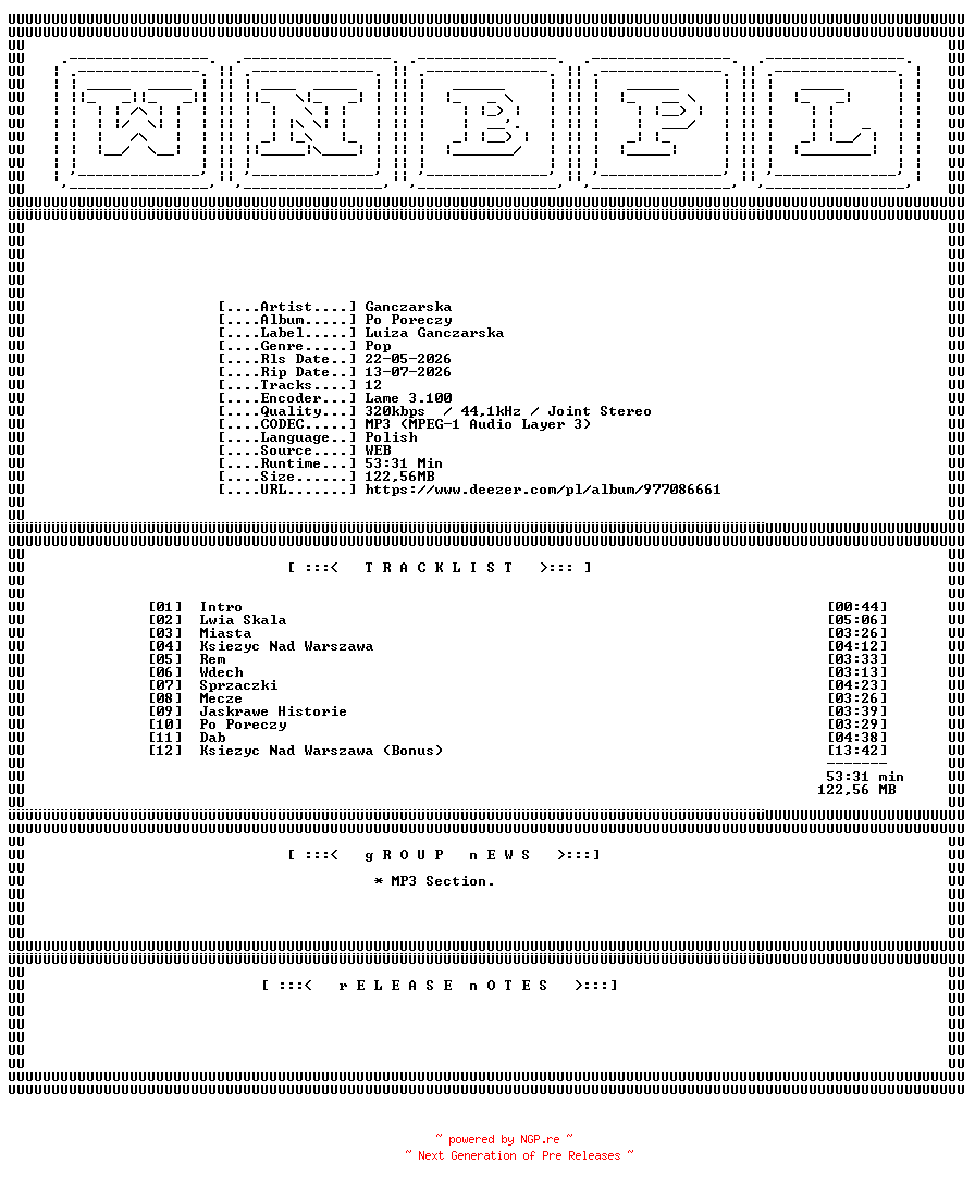 NFO for the release Ganczarska-Po_Poreczy-WEB-PL-2026-WNBPL by WNBPL