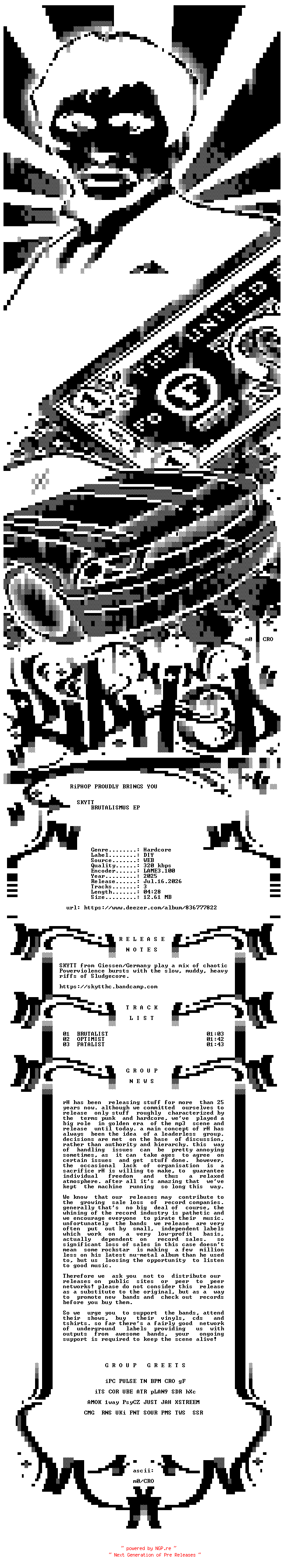 NFO for the release SKYTT-BRUTALISMUS-EP-WEB-2025-rH_iNT by rH_iNT