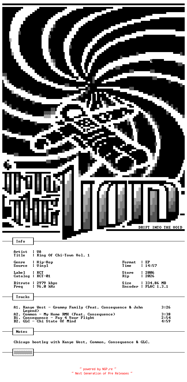 NFO for the release VA-King_Of_Chi-Town_Vol_1-Bootleg-VINYL-FLAC-2006-THEVOiD by THEVOiD