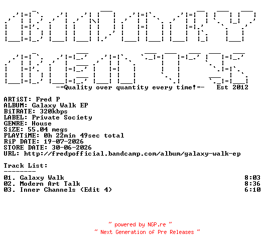 NFO for the release Fred_P-Galaxy_Walk_EP-WEB-2026-BB by BB