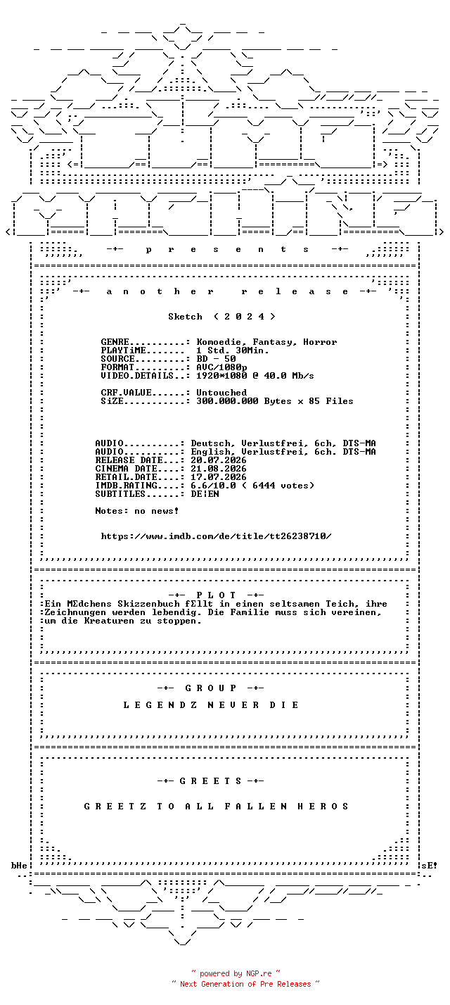 NFO for the release Sketch.2024.German.DL.1080p.BluRay.AVC-TM by TM