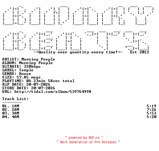 NFO for the release Morning_People-Morning_People-(TMPL011)-WEB-2026-BB by BB