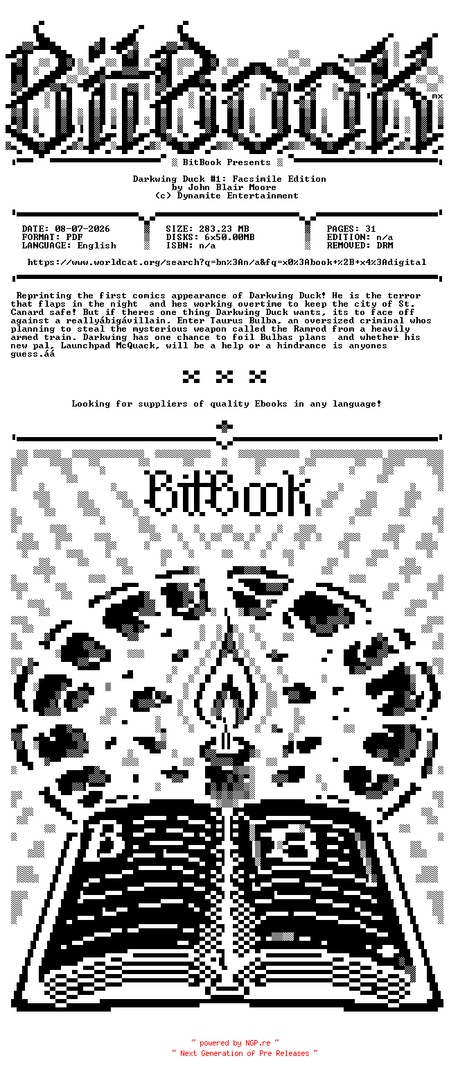 NFO for the release Dynamite.-.Darkwing.Duck.No.01.Facsimile.Edition.2023.Retail.Comic.eBook-BitBook by BitBook