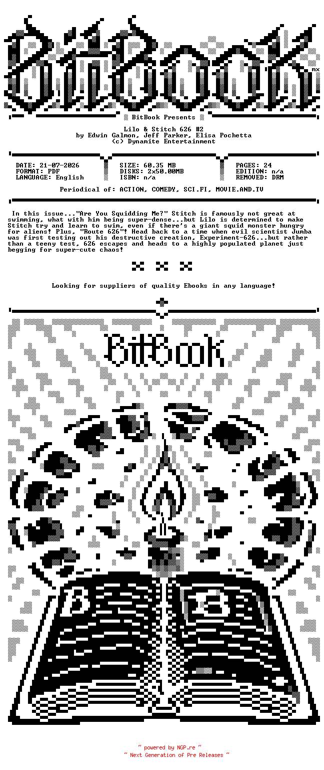 NFO for the release Dynamite.-.Lilo.And.Stitch.626.No.02.2026.Hybrid.Comic.eBook-BitBook by BitBook