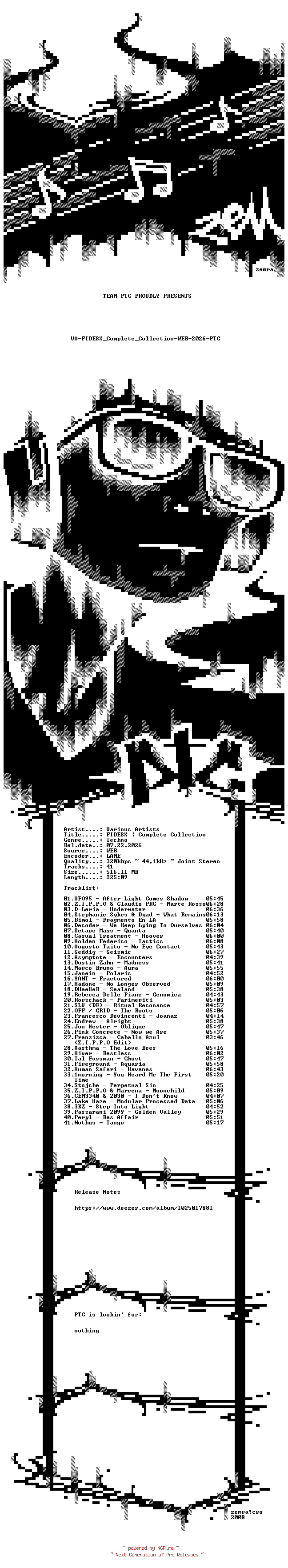 NFO for the release VA-FIDESX_Complete_Collection-WEB-2026-PTC by PTC