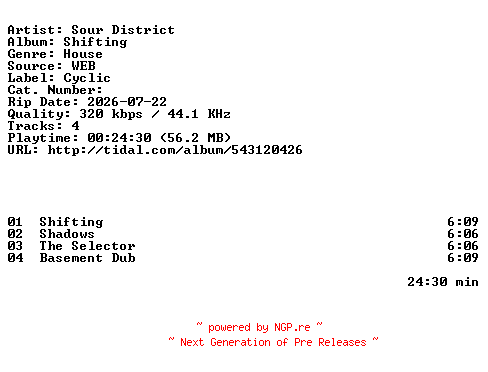NFO for the release Sour_District-Shifting-WEB-2026-ZLS by ZLS