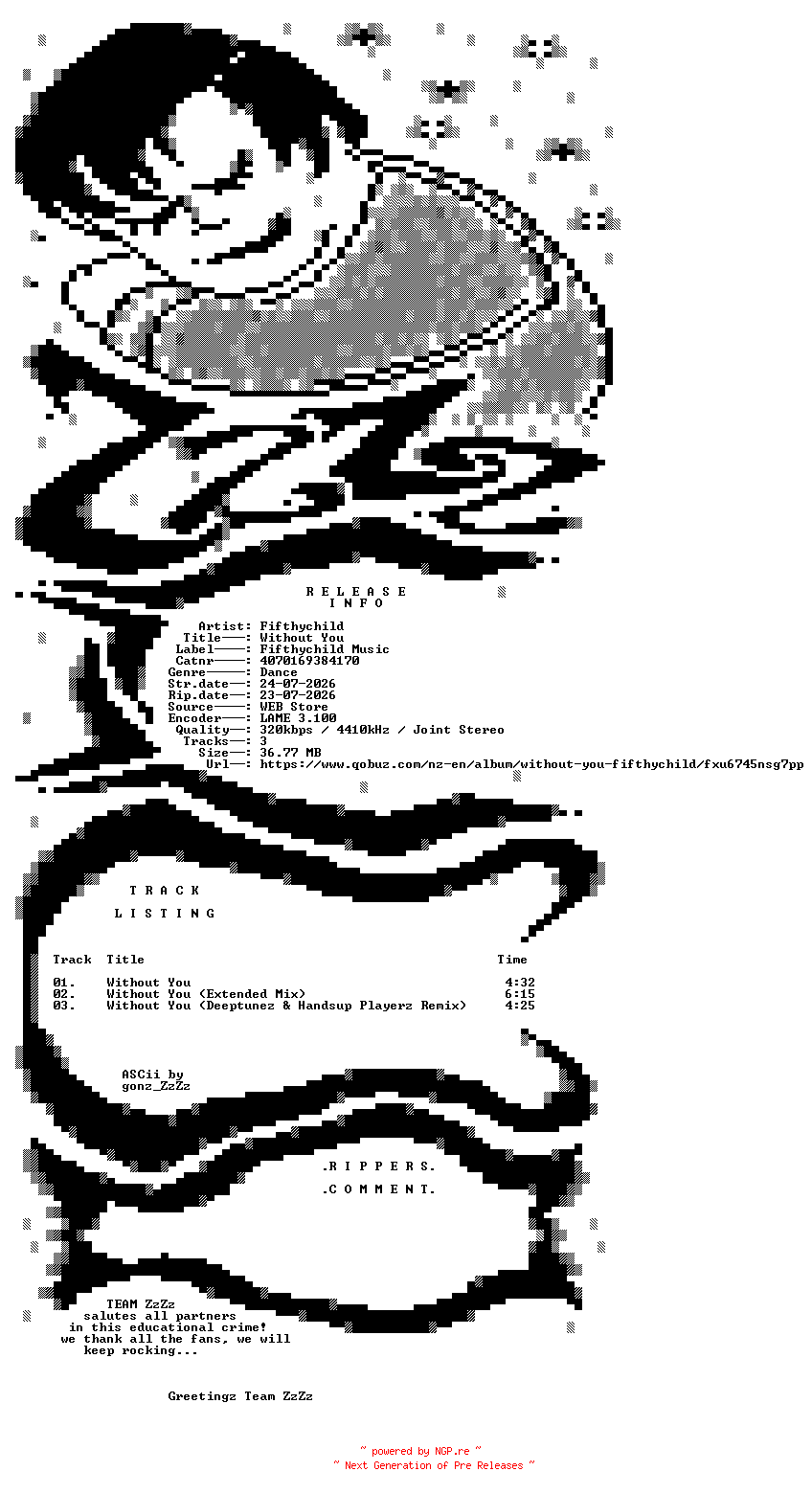 NFO for the release Fifthychild_-_Without_You-(4070169384170)-WEB-2026-ZzZz by ZzZz