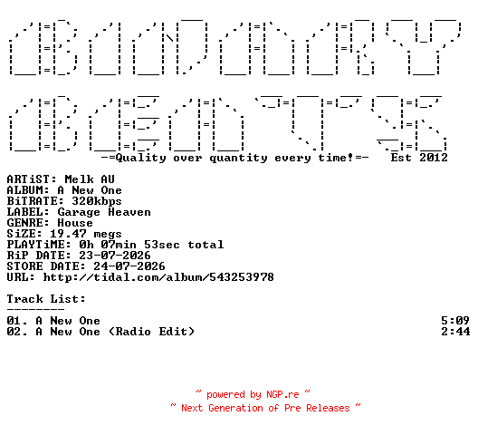 NFO for the release Melk_AU-A_New_One-(GH28)-WEB-2026-BB by BB